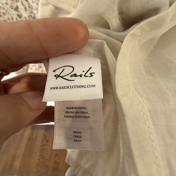 Rails Womens Clarissa Beige animal print Tiered Babydoll Sundress Small 1670 - Picture 9 of 13